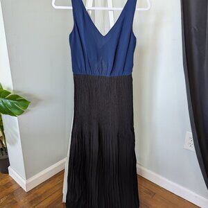 Madewell Chiffon Maxi Dress | Size 0 | Black Navy Blue | Cocktail Wedding